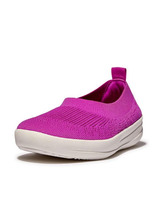 Fitflop Purple Uberknit Slip-on Ballerina