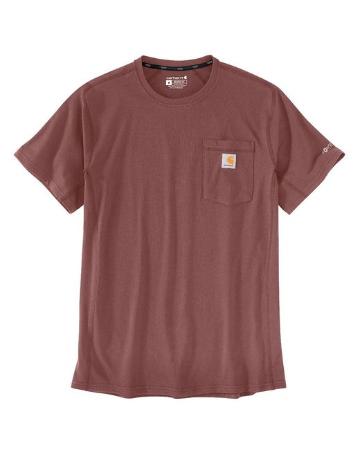 Carhartt Purple Big & Tall Force Relaxed Fit Midweight Short-sleeve Pocket T-shirt for men