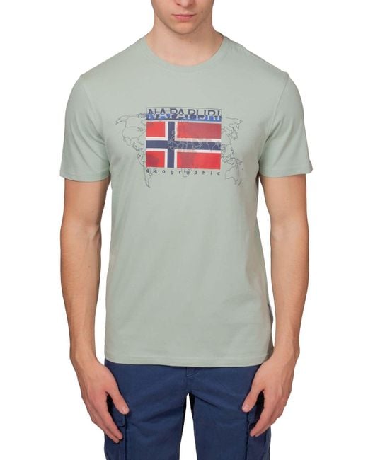 Napapijri Gray Severin T-shirt for men