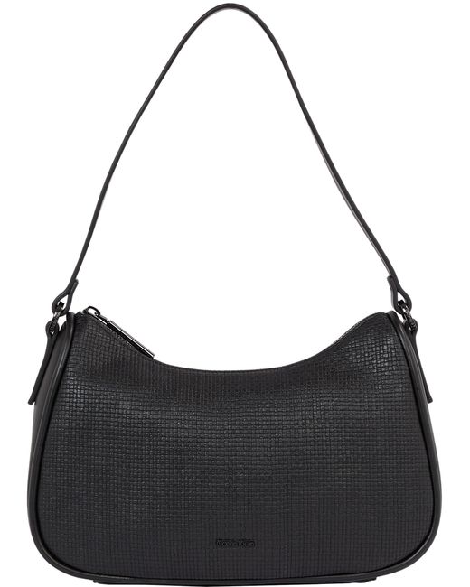 CK REFINE SHOULDER BAG_BRAID di Calvin Klein in Black
