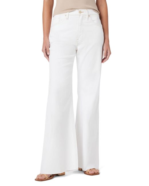 Hudson White Jodie High-rise Flare Jeans