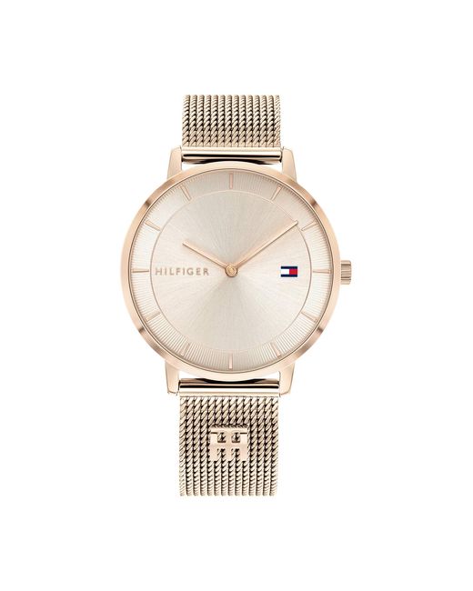 Reloj Analógico de Cuarzo para mujer con correa de malla de acero inoxidable color oro rosado - 1782287 Tommy Hilfiger de color Natural