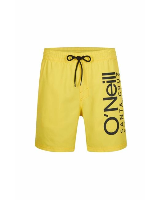 O'neill Sportswear Yellow Original Cali 16" Shorts Swim Trunks for men