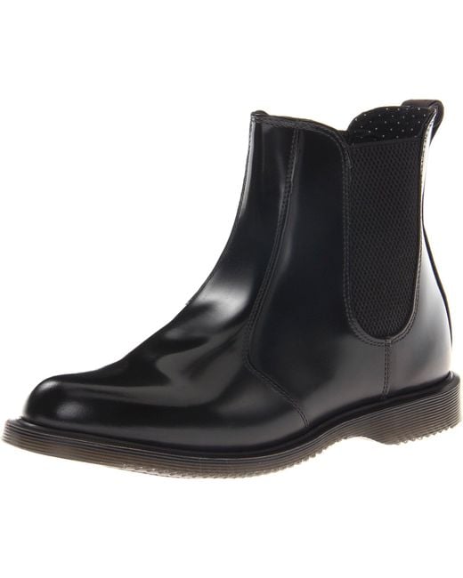 Dr. Martens Black Flora Leather Chelsea Boots Boots