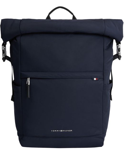 Tommy Hilfiger Rucksack Rolltop Backpack Handgepäck in Blue für Herren