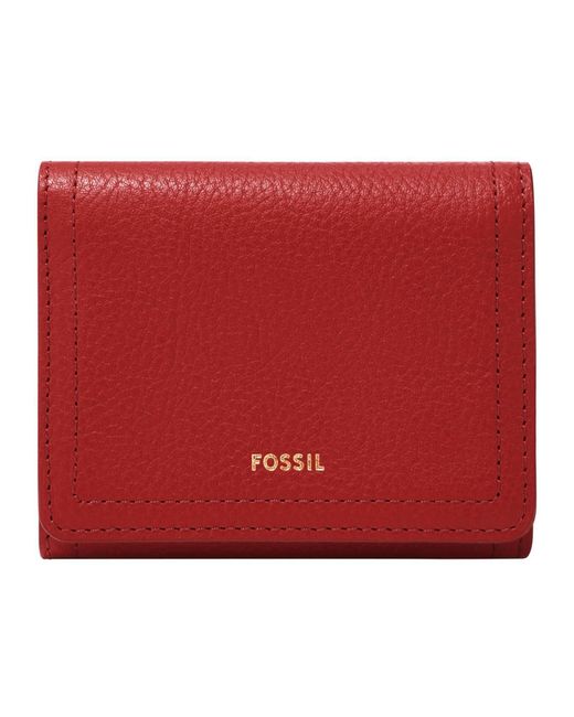 Fossil Red Logan Trifold Garnet