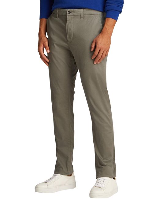 Chino Hombre Bleecker Printed Structure Slim Fit Tommy Hilfiger de hombre de color Black