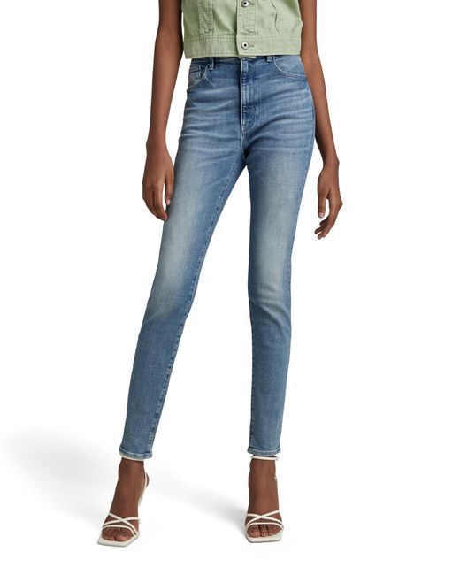 G-Star Kafey Ultra High Skinny Jeans in het Blue