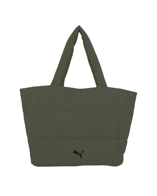 PUMA Green Evercat Plush Tote Bag