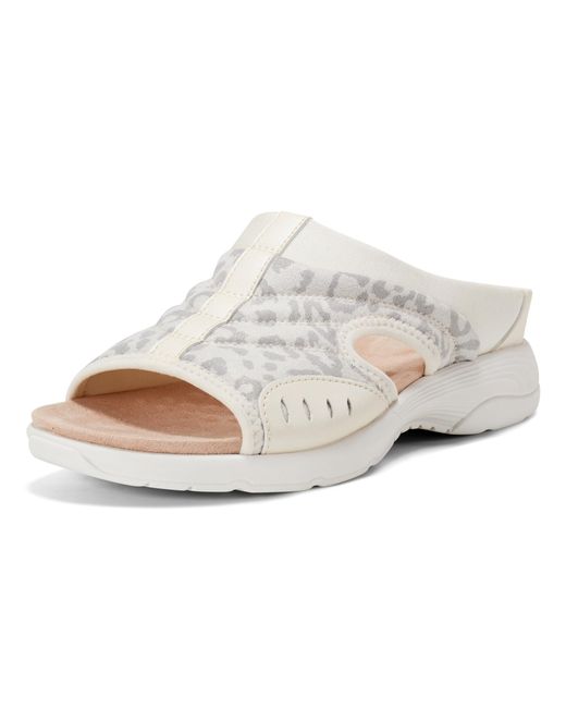 Easy Spirit White Traciee2-154 Flat Sandal