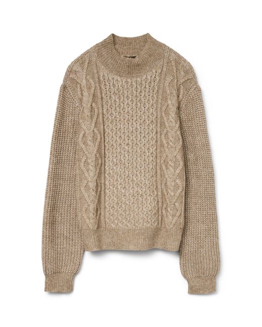 Vero Moda Brown Stehkragenpullover VMUNIVERSE LS HIGHNECK PULLOVER GA BF