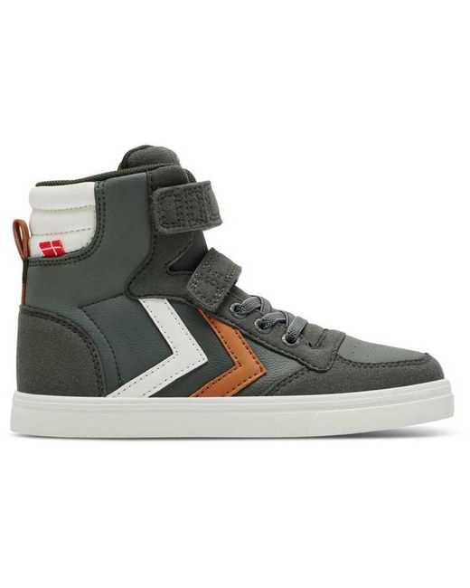 Hummel Gray Slimmer Stadil Leather High Trainers EU 38