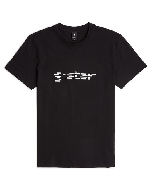 G-Star RAW Cube Script R T T-shirt Voor in het Black voor heren