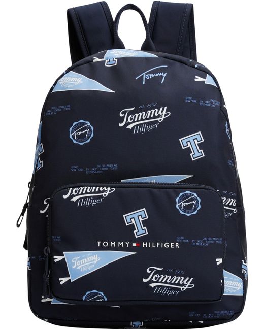 Mochila infantil Essential con logotipo impreso Tommy Hilfiger de color Blue