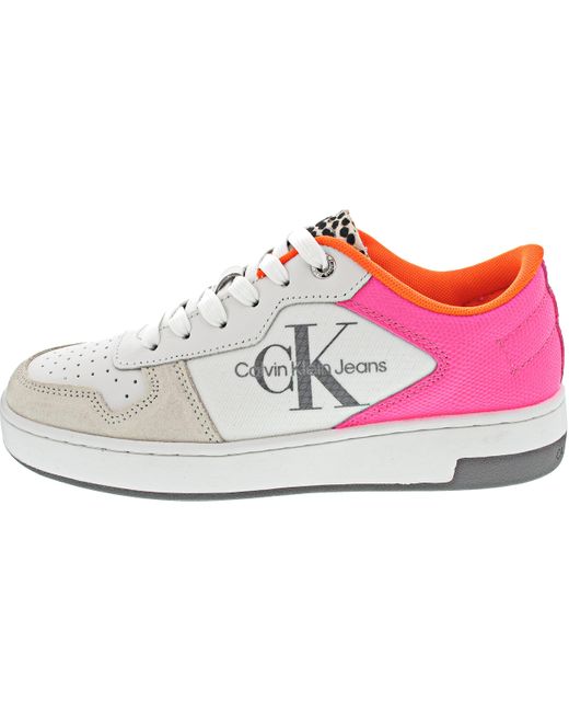 Calvin Klein Black Basketball Cupsole Low 3 Sneaker in Weiß