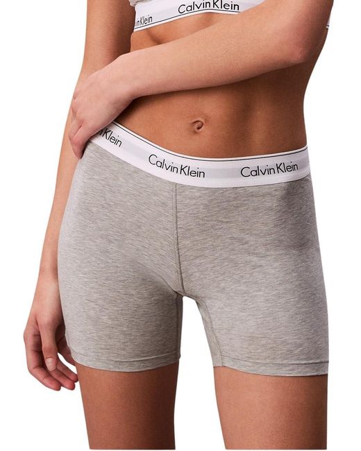 Boxer Boxer Brief avec Ceinture Emblématique Calvin Klein en coloris Gray