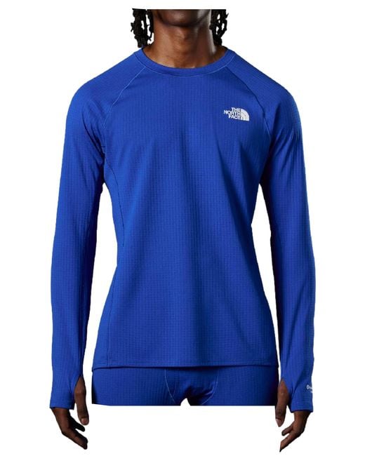 The North Face Blue S Summit Series Pro 200 Crew Top Shirt for men