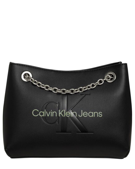 Calvin Klein Black Sculpted Shoulder BAG24 Mono K60K607831 Taschen