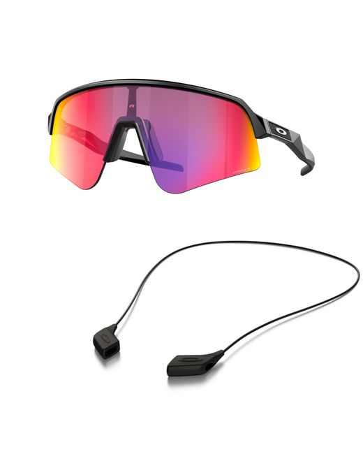 Oakley Pink Sunglasses Bundle: Oo 9465 Sutro Lite Sweep 946501 Matte Black Accessory Shiny Black Leash Kit