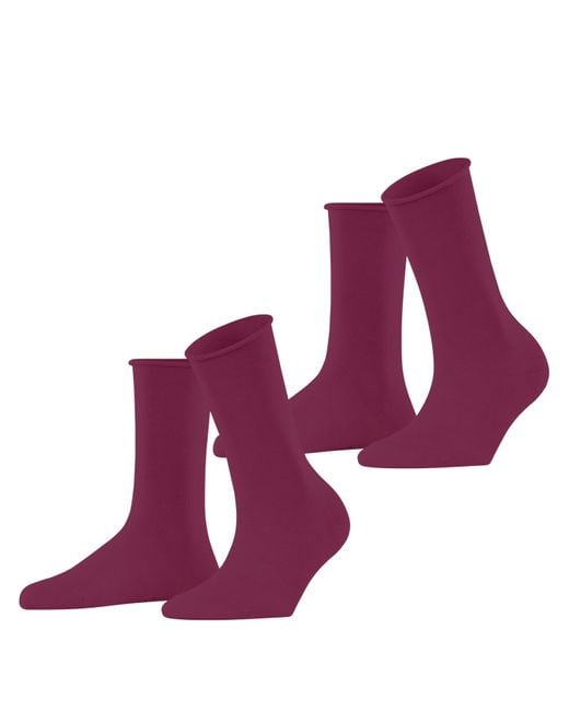 Esprit Purple Socken Basic Pure Multipack W So Baumwolle einfarbig 2 Paar