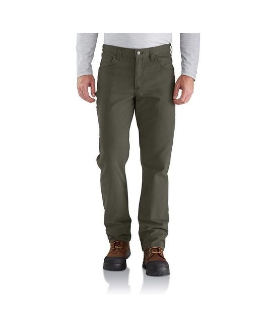 Carhartt Rugged Flex Relaxed Fit Canvas 5-pocket Work Pant in Moss ...