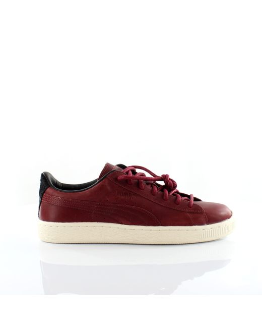 PUMA Basket Citi Series Red Leather S Trainers 358891 02 for men