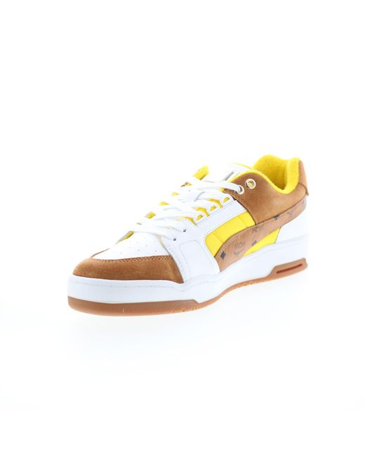 PUMA Metallic Mens Mcm X Slipstream Lo Lace Up Sneakers Shoes Casual - Brown, White, Yellow, Brown, White, Yellow, 9.5 for men