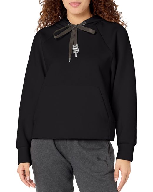 Guess Sweatshirt Lente Met Capuchon En Metalen Logo W4rq04kbye2 in het Black