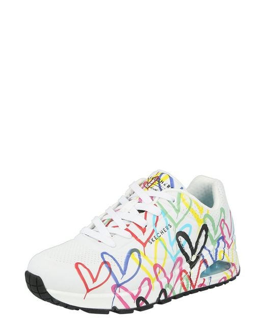Skechers White Sneaker 'uno-spread the love'