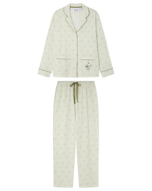 Pijama Masculino de ga Larga Colección Multilicense Cottage Women'secret de color White
