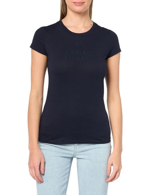 Emporio Armani Blue A | X Armani Exchange A|x Logo Cotton Jersey T-shirt