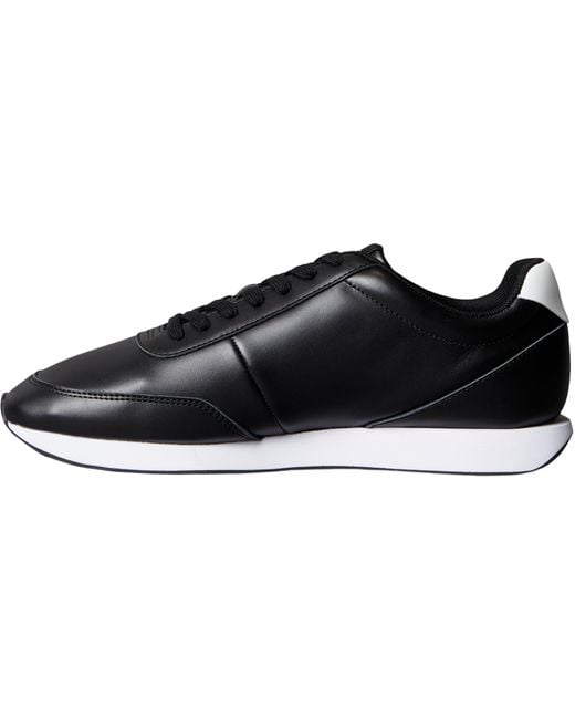 Calvin Klein 8719965074583 Retro Runner Ess Lth Ym0ym01355 Low Top in het Black voor heren