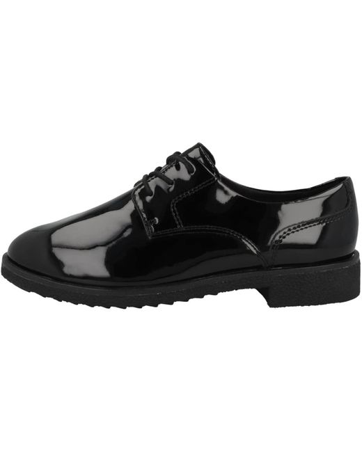 Clarks Black Griffin Lane Leather Derby Shoes