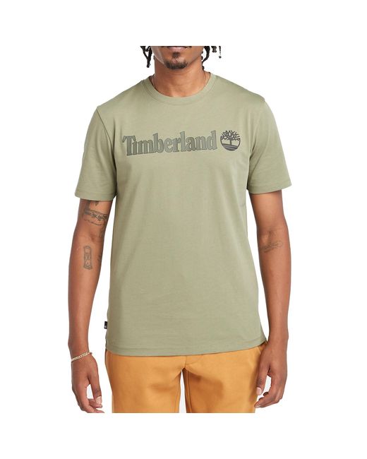 T-Shirt da Uomo Kennebec River Linear Logo Verde Taglia L Codice TB0A5UPQ590 di Timberland in Green da Uomo