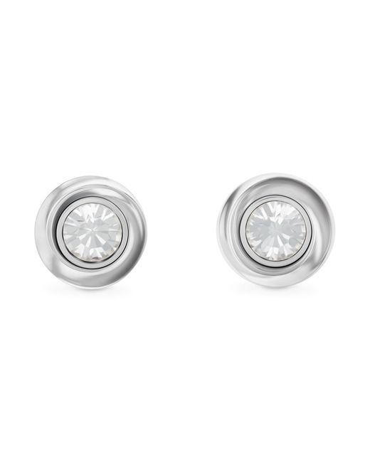 Collier en Acier Inoxydable pour Collection TWISTED BEZEL SOLITAIRE avec un Charm Embelli de Cristaux Calvin Klein en coloris Metallic
