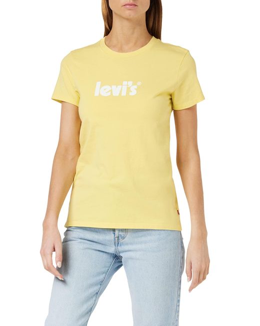 Levi's Yellow The Perfect Tee T-Shirt Pineapple Slice