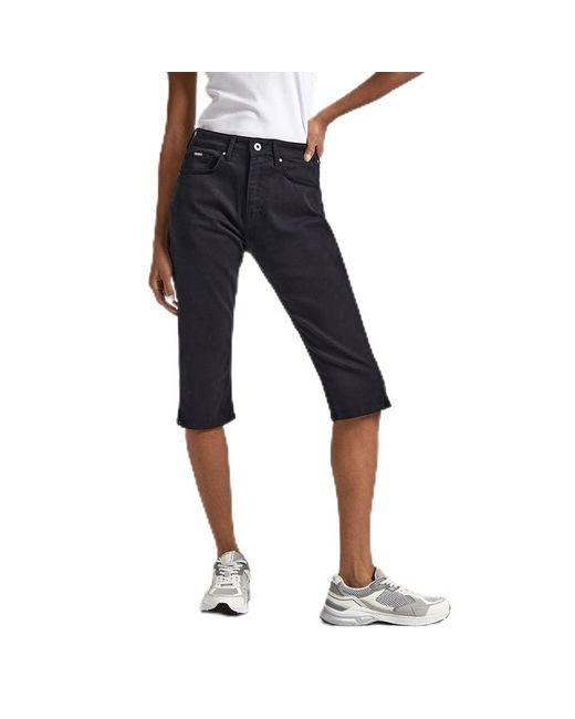 Skinny Crop Hw Shorts para Mujer Pepe Jeans de color Blue