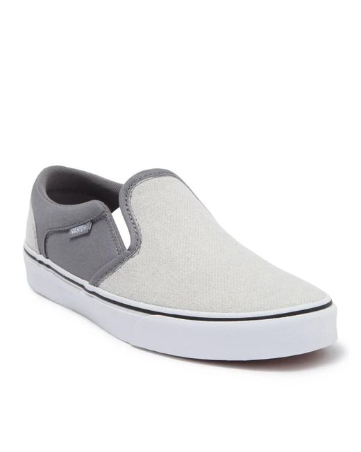 Asher Soft Textile Frost Grey White Classic Slip-on Scarpe da ginnastica da  uomo di Vans da Uomo | Lyst