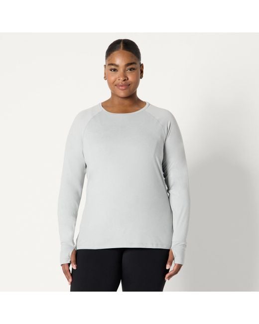 Amazon Essentials Gray Active Superweiches Stretch-Performance-Langarm-Shirt mit