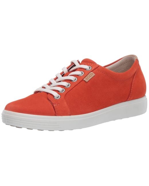 Ecco Leather Womens Soft 7 Sneaker in Red - Save 55% - Lyst