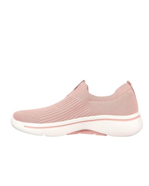 Zapatillas Deportivas Mujer GO Walk Arch Fit-Iconic Skechers de color Pink