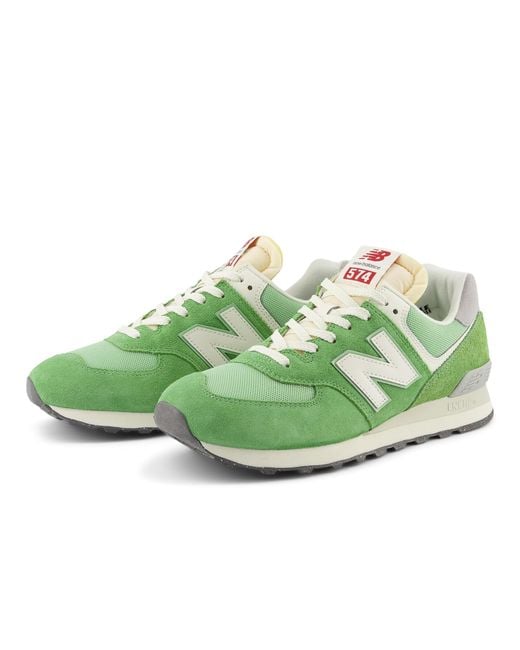 スニーカー New Balance 574 Court Green White U574G2R New-Balance-574-White-Green.