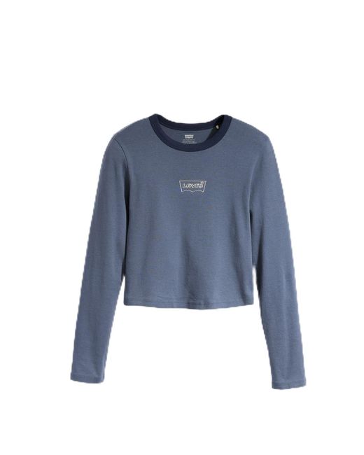 Levi's Blue Graphic Ls Ringer Mini Chrome