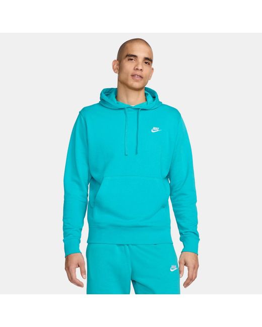 Herren Sportswear Club Hoodie Po Ft Maglia di Tuta di Nike in Blue da Uomo