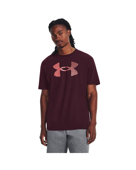 Under Armour Red S Big Logo Short Sleeve T Shirt, for men