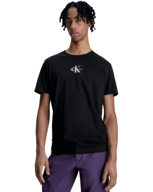 Calvin Klein S/s Knit Tops Black for men