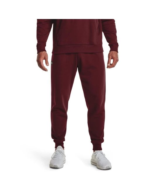 Under Armour S Rival Fleece Joggers Red S for men