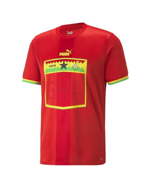 PUMA S Ghana Away Shirt 2022 2023 Adults Red S