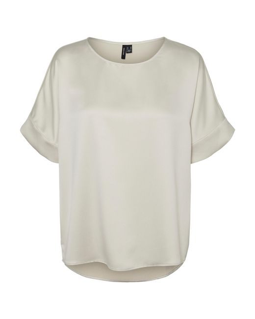 Vero Moda White Shirtbluse VMMERLE 2/4 O-NECK TOP WVN GA NOOS