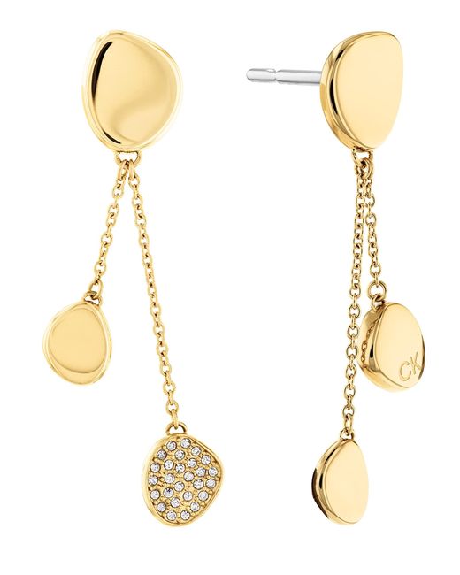 Calvin Klein Metallic Jewelry Dangle And Drop Earrings Color: Yellow Gold